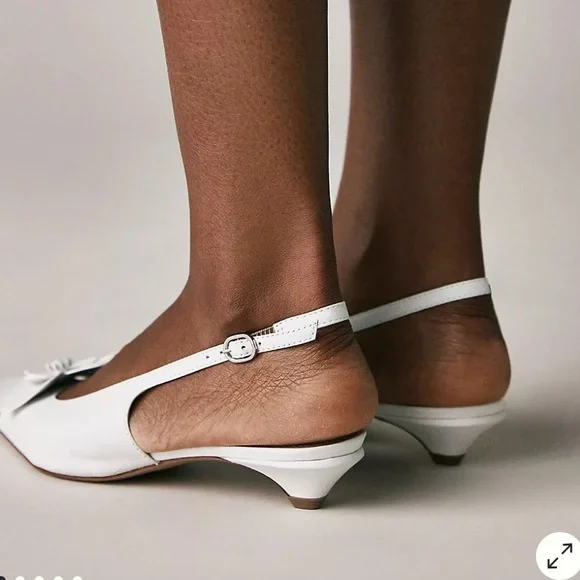 Maeve Floral Slingback Kitten Heels Anthropologie - Picture 5 of 8